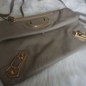 Balenciaga Mini metallic Edge Envelope Clutch